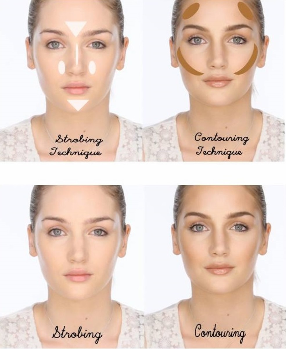 Highlighting and Contouring VS Strobing: Before and After. What is the difference between Strobing, Highlighting and Contouring?