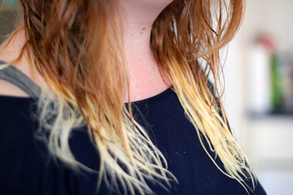 Bleaching hair can cause some serious damage.
