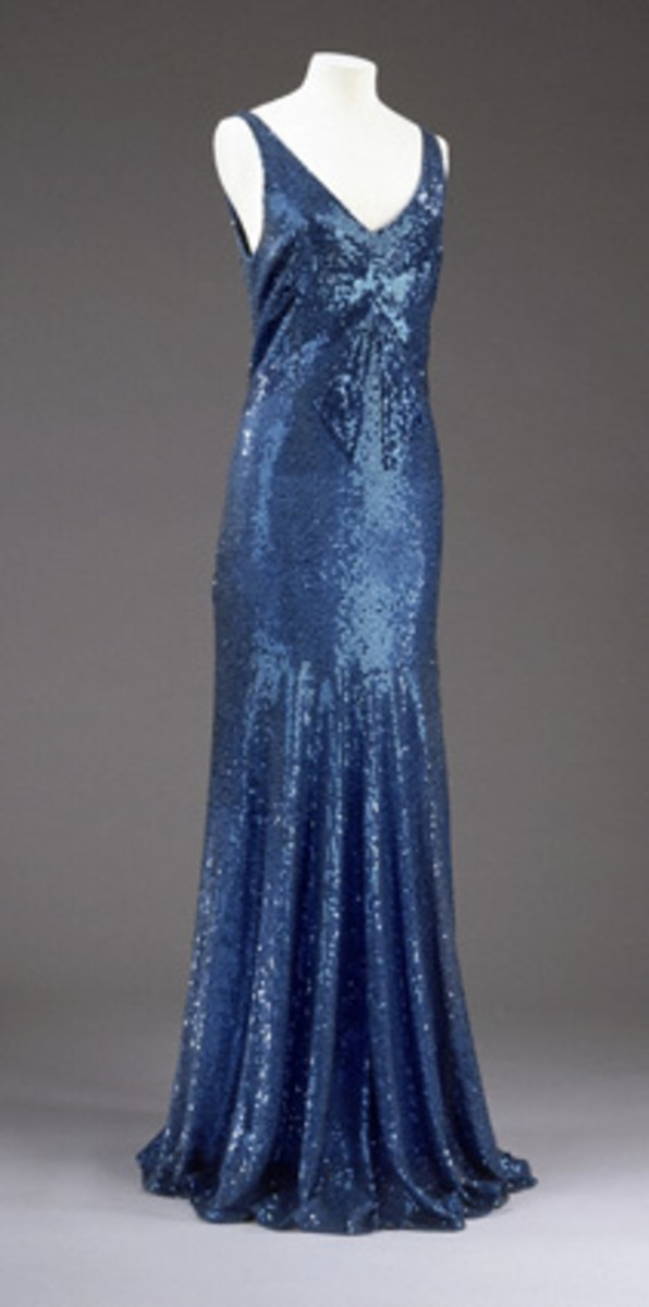 sachin and babi light blue dress Maggy Rouff 1930 Evening Gown Paul Valentin Art Deco Style
