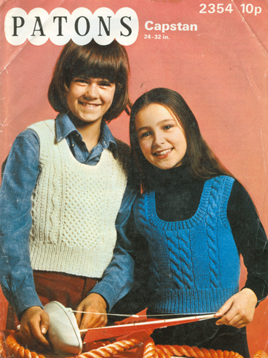 1970s Matching Children's Knitwear
