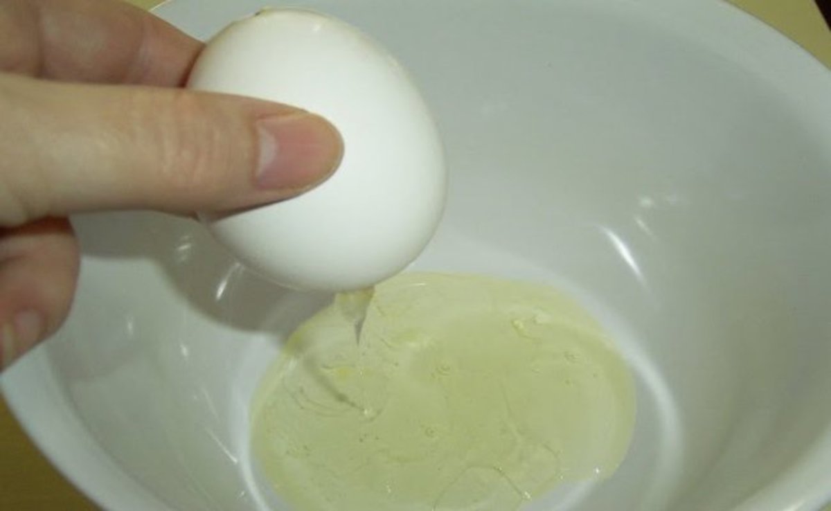 Egg whites can be whipped, applied to the face, allowed to dry, then removed just like a skin care mask. 