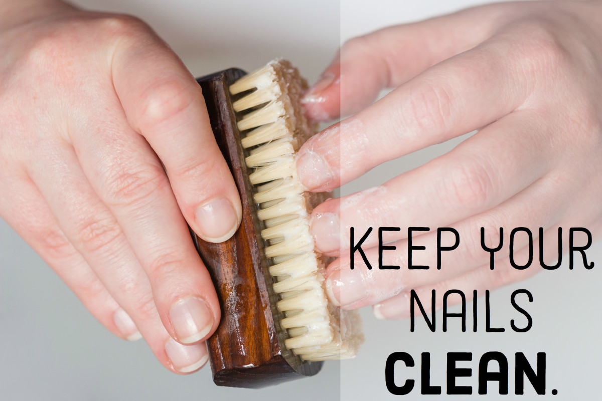 A nail brush can help you remove dirt from under your nails where it collects.