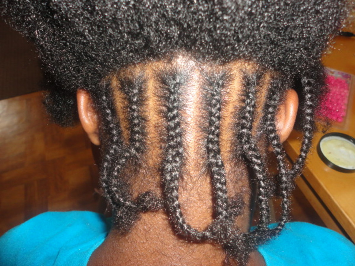 I started this hairstyle off by braiding the back of her head.