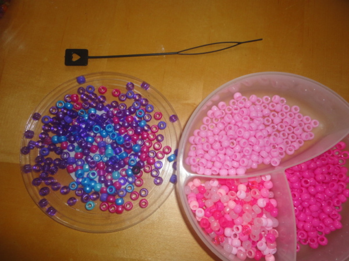You can buy beads from various stores; I prefer to separate them before braiding.