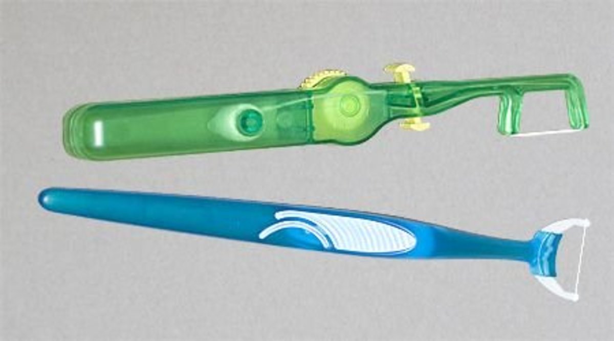 F-shaped and Y-shaped dental floss wands