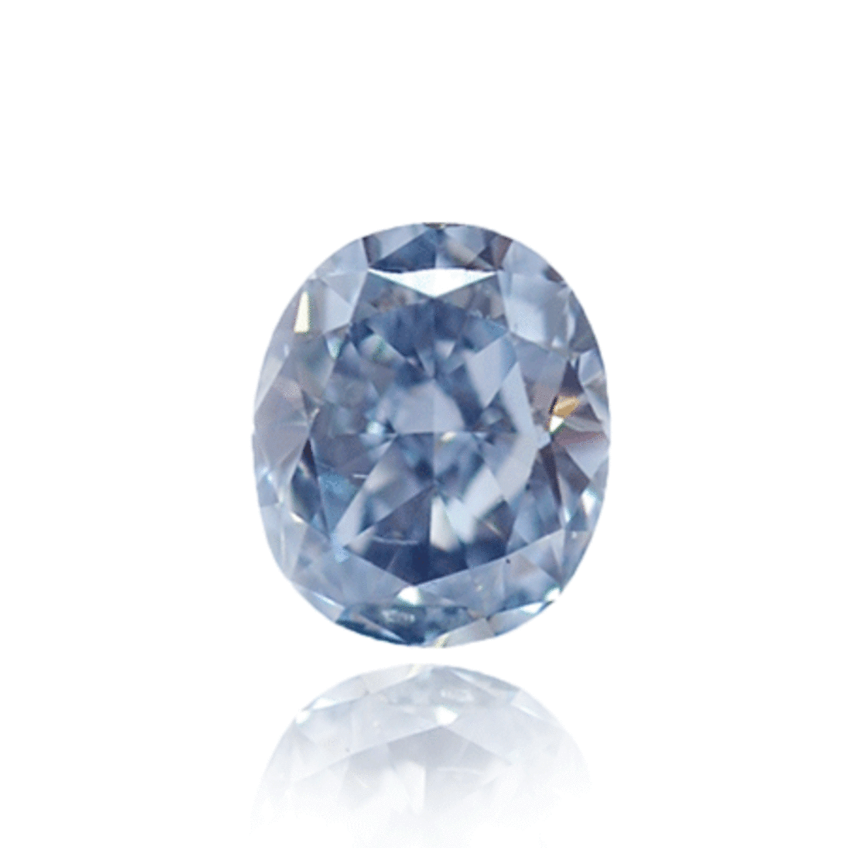 A Fancy Vivid Blue Oval Diamond.