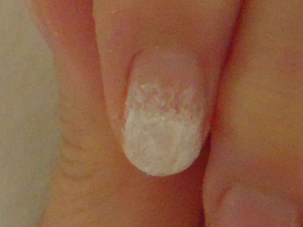 3 coats of polish stippled on nail.