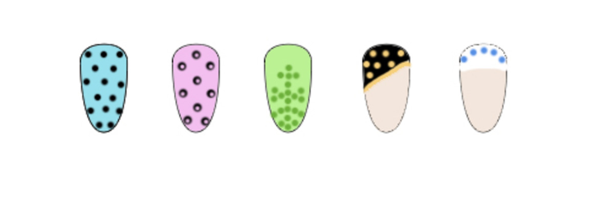 polka dot nail art designs