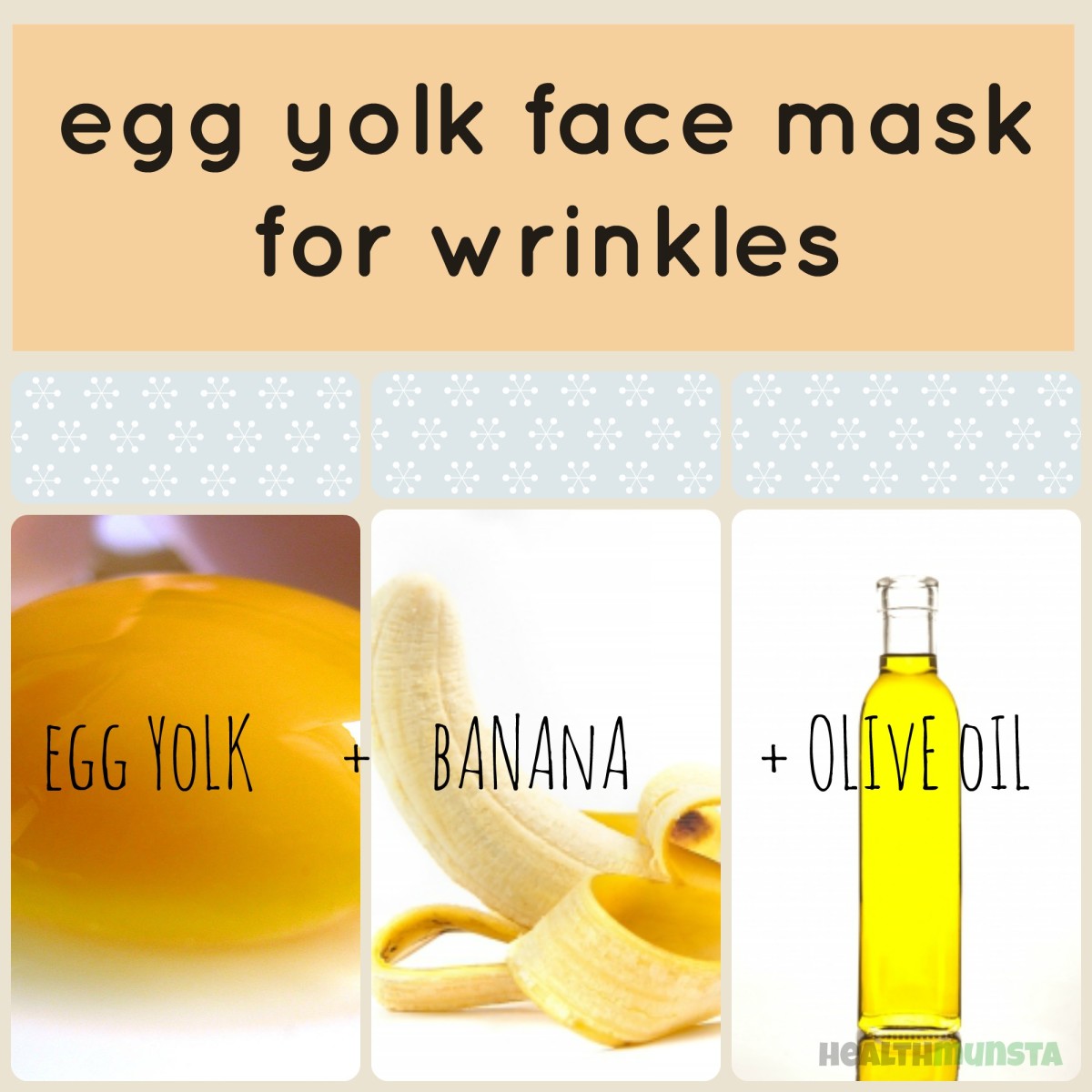 This egg-yolk face mask is perfect for treating wrinkles.