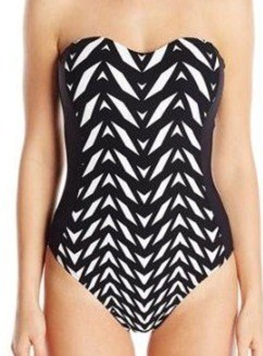 An optical illusion swimsuit.