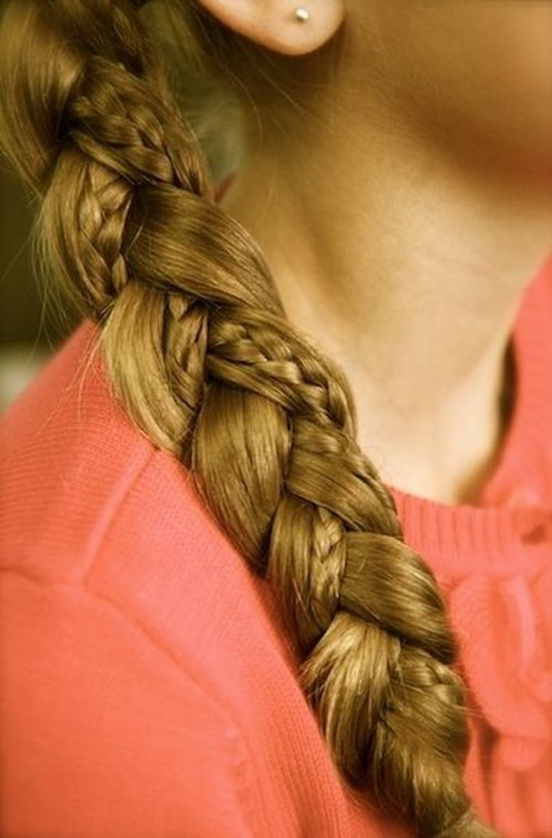 You can mix a small plait in with your big plait for a striking style.