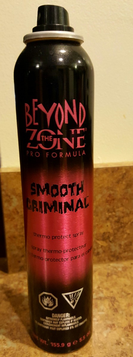 Beyond the Zone Smooth Criminal Thermo Protect Spray keeps my hair shiny and smooth.