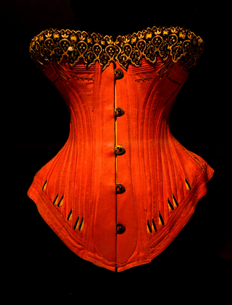 Red corset 1883