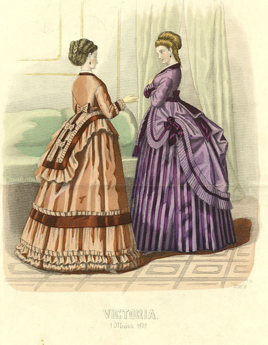 Fashion plate 1870s - notice basques