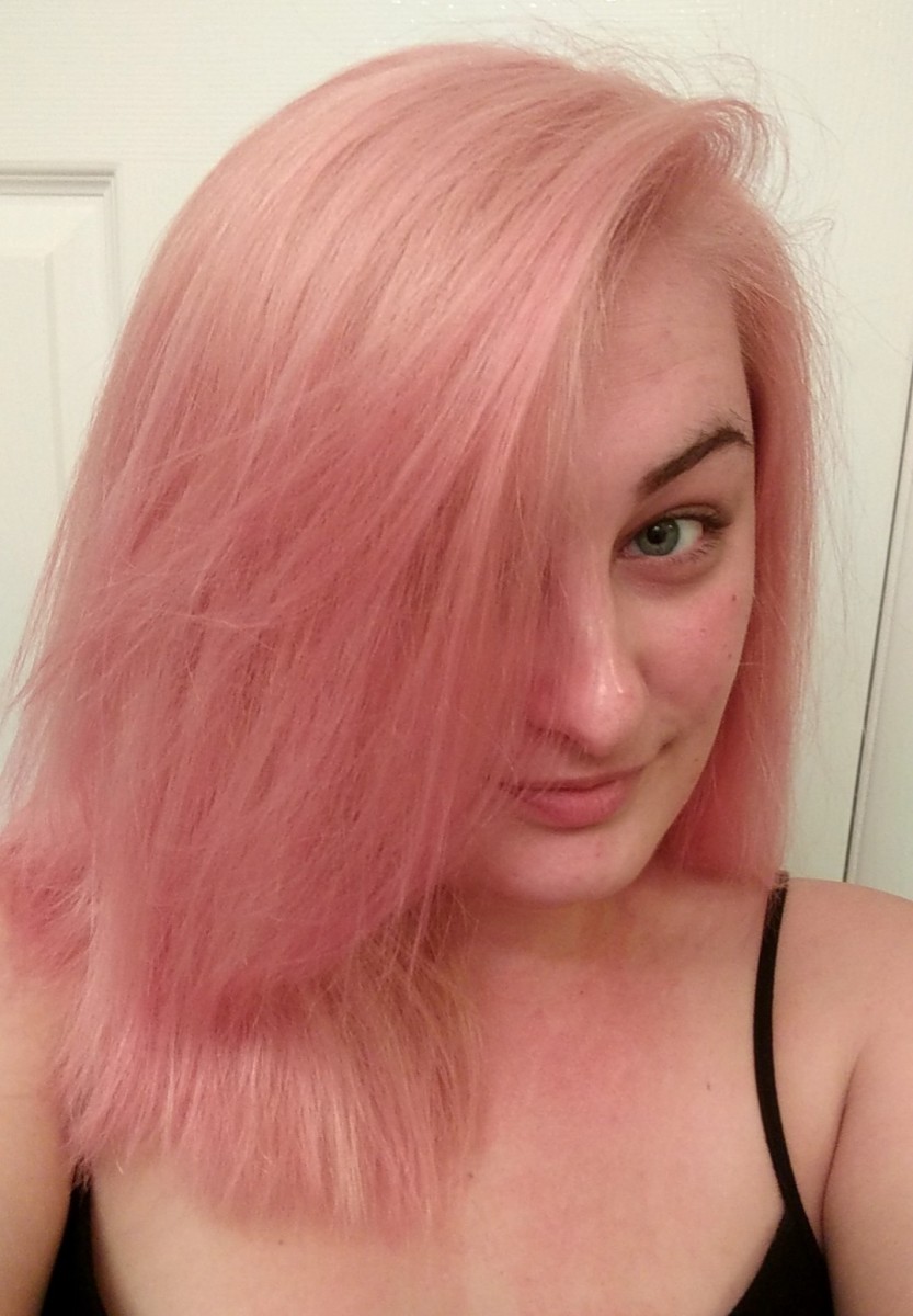Unfortunately I forgot to take pictures of the dye in-process, but here's what it looked like after I finished! 