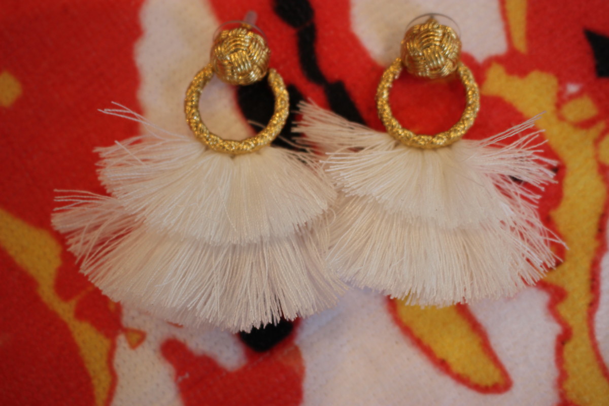 For Love and Lemons Fringe Hoop Earrings