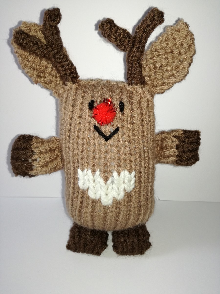 This is my completed reindeer doll.