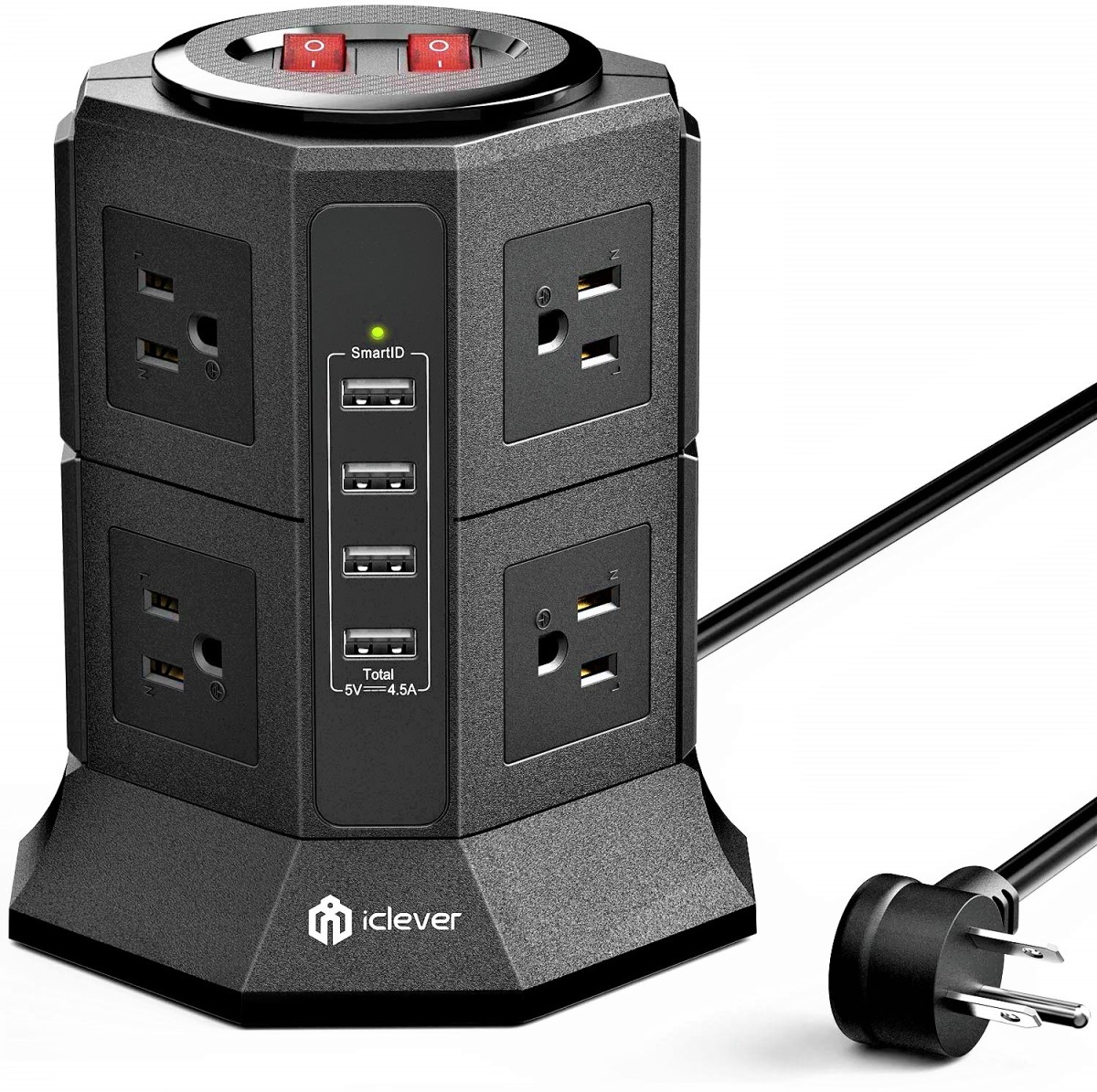 iClever Power Strip Tower Surge Protector