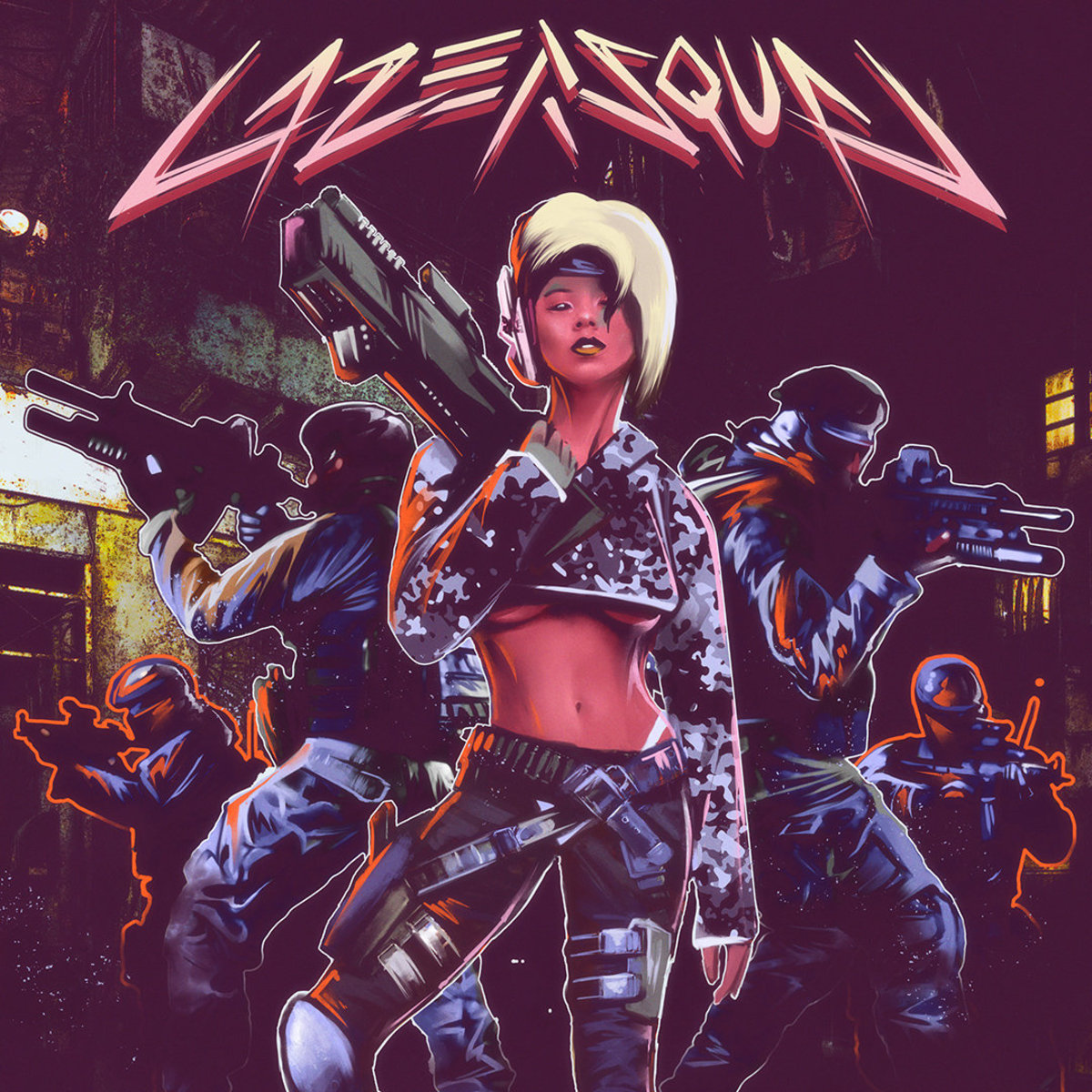 Lazer Squad's "Neon Vibes" EP cover art.