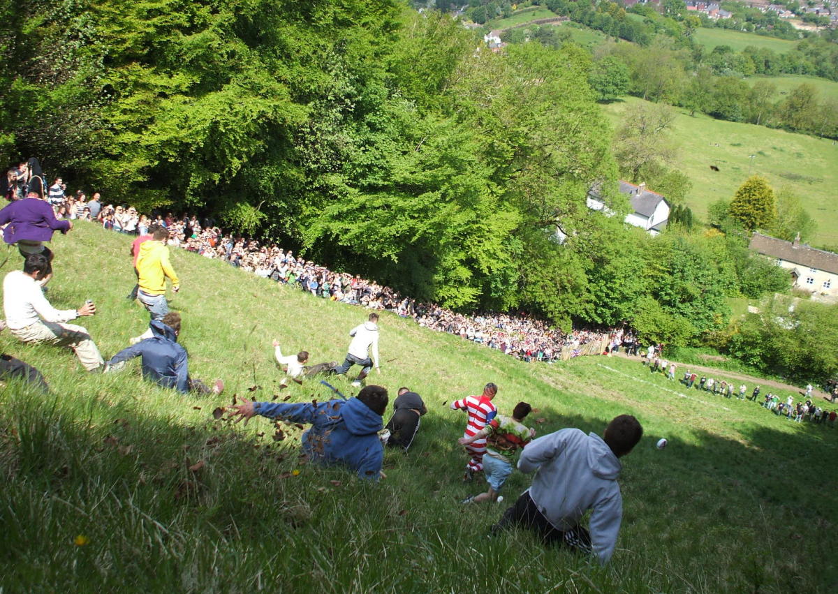Cooper's Hill Cheese-Rolling, just one of the many weird sports popular among the British.