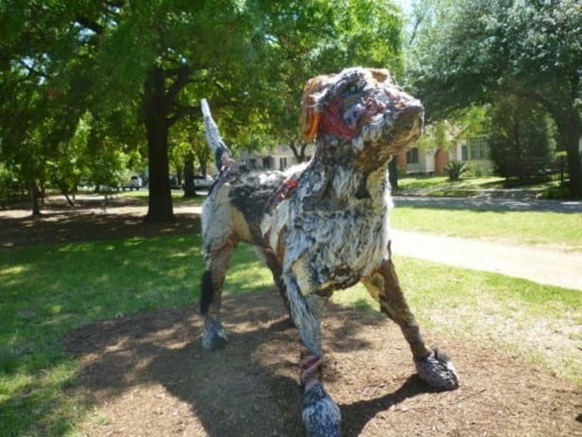Carter Ernst Dog Sculpture in Houston’s “True North” Exhibit