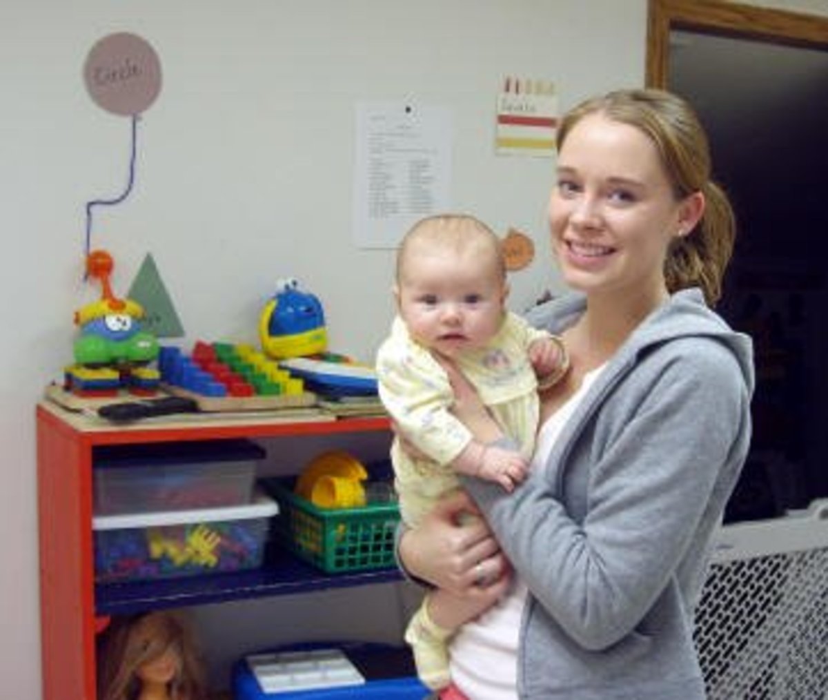 A happy baby at a quality childcare center