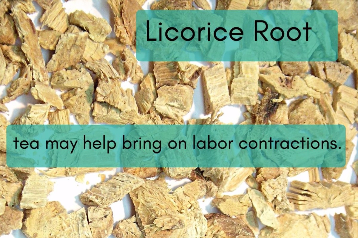 Though not as tasty as the candy, licorice root has long been used to help labor along.  