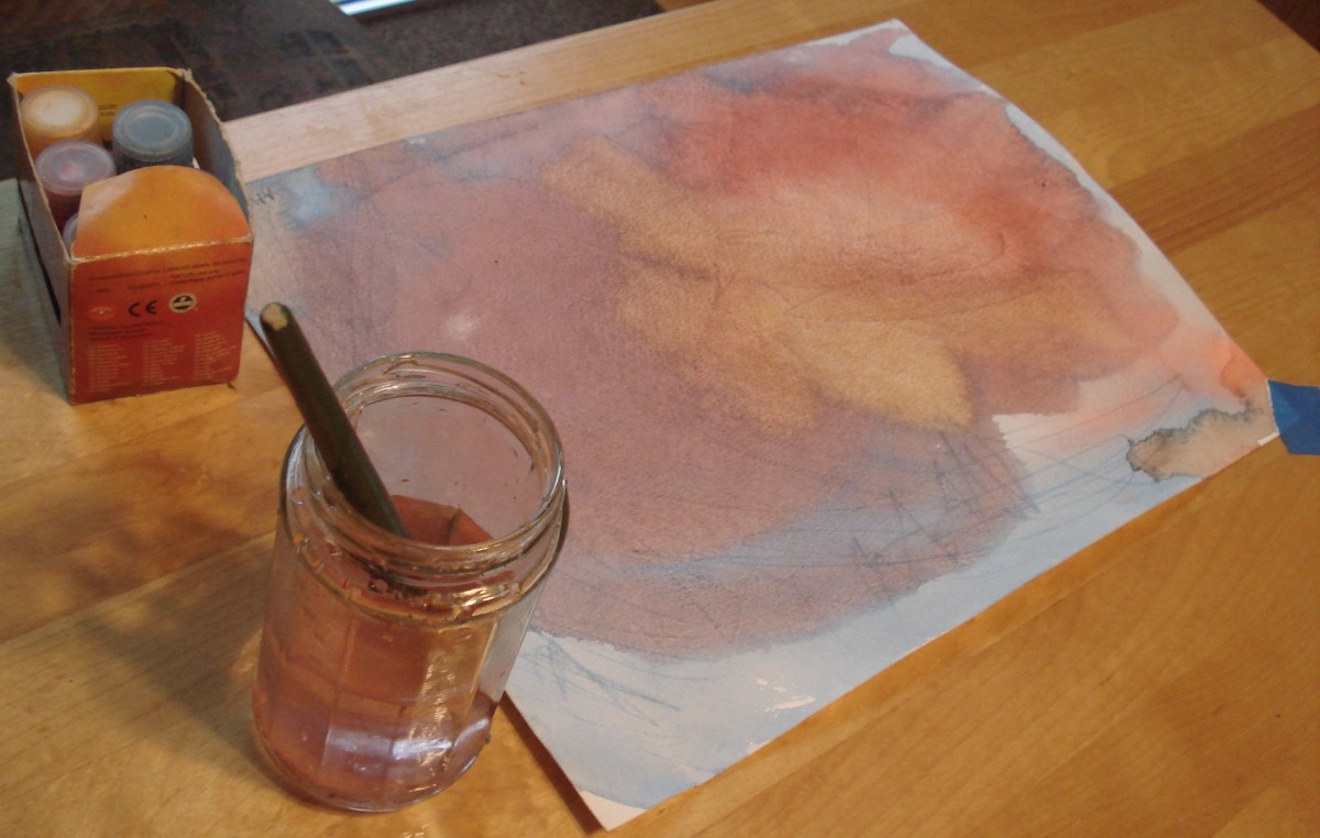 Watercolor painting is a common activity in Waldorf schools.