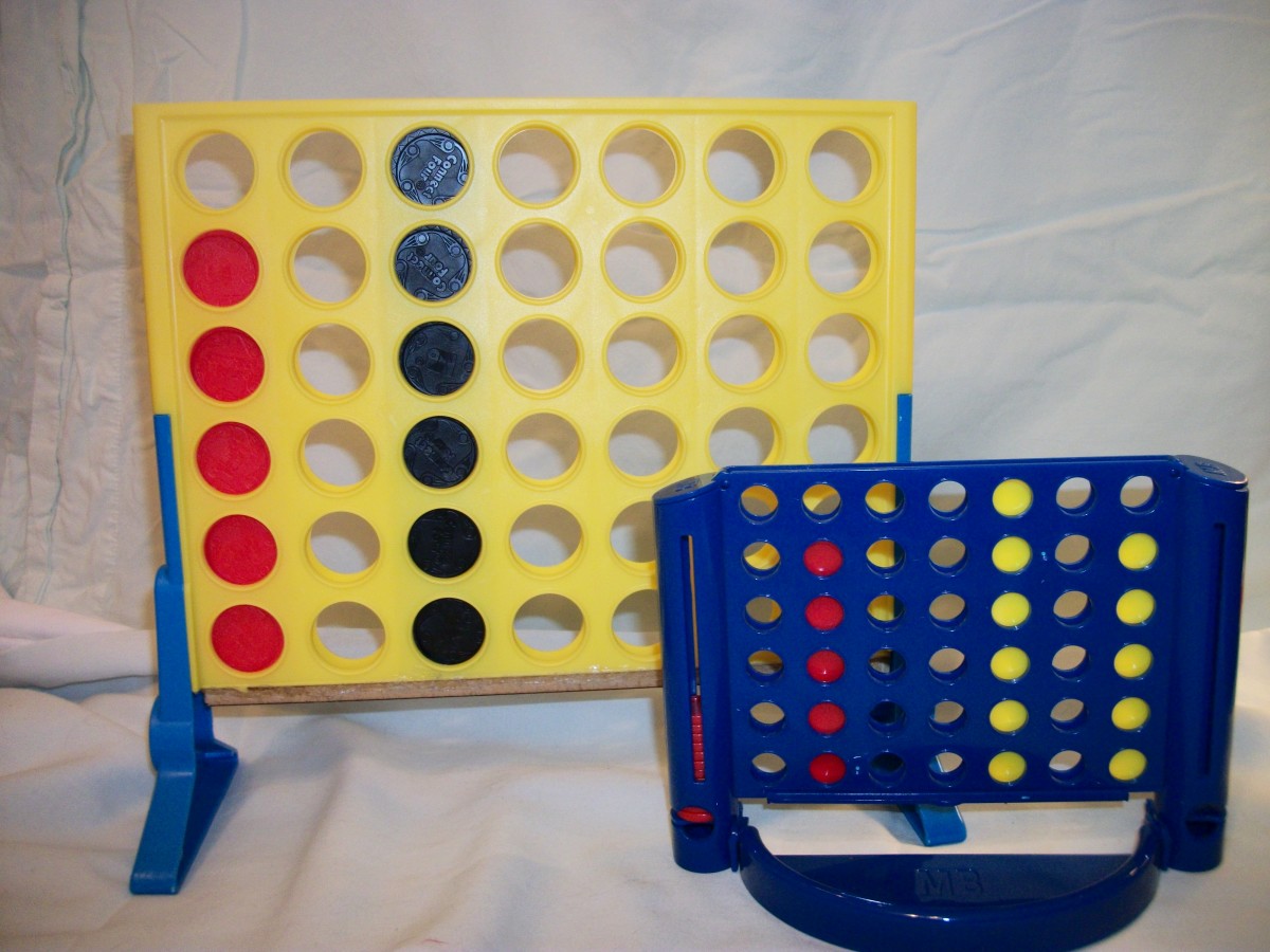Sort chips by color on Connect Four.