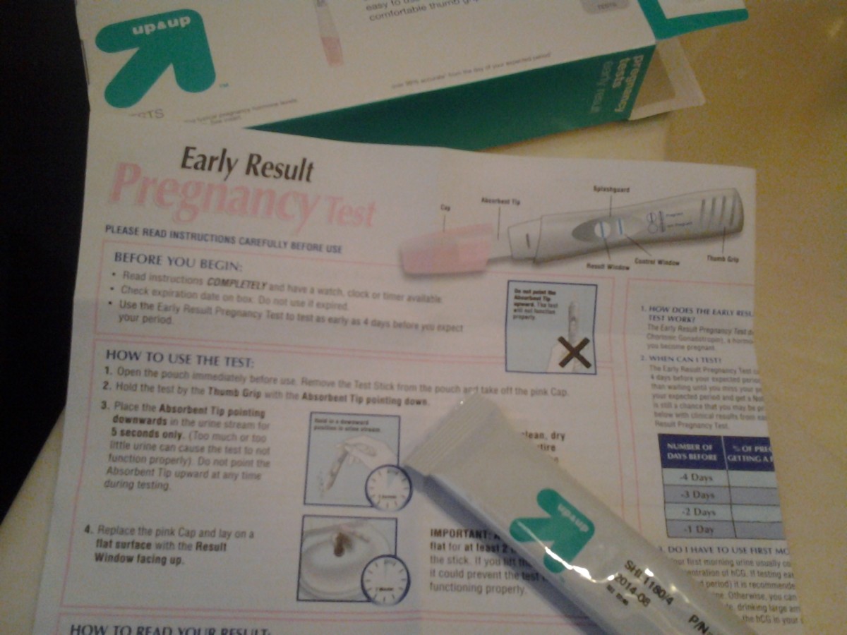Read the directions of the home pregnancy test carefully! 
