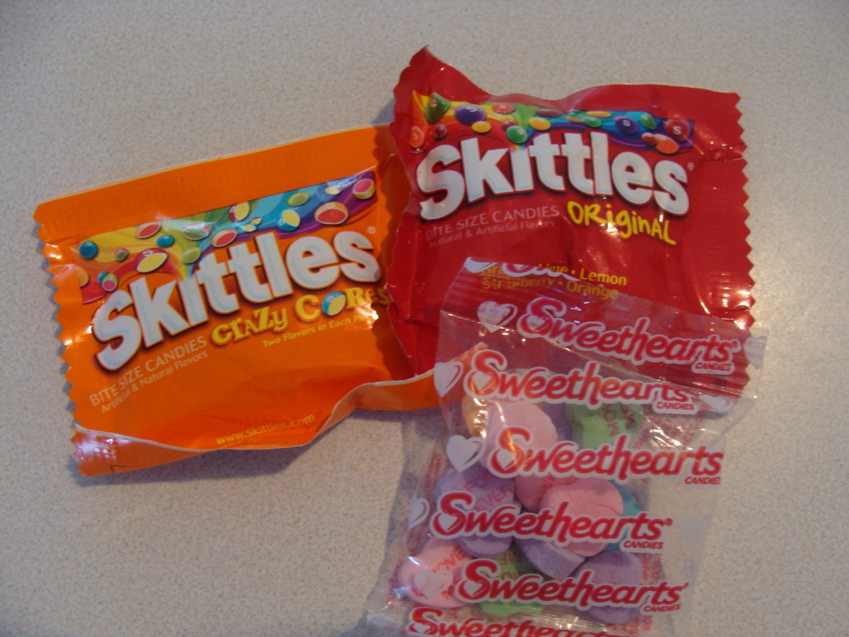 Little bags of candy are great for teaching fractions of a set!