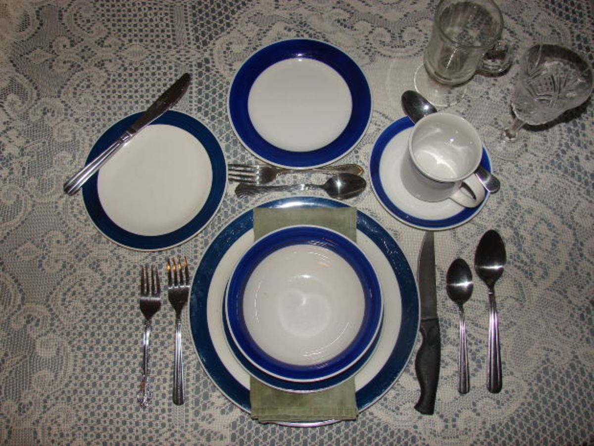 The formal place setting.