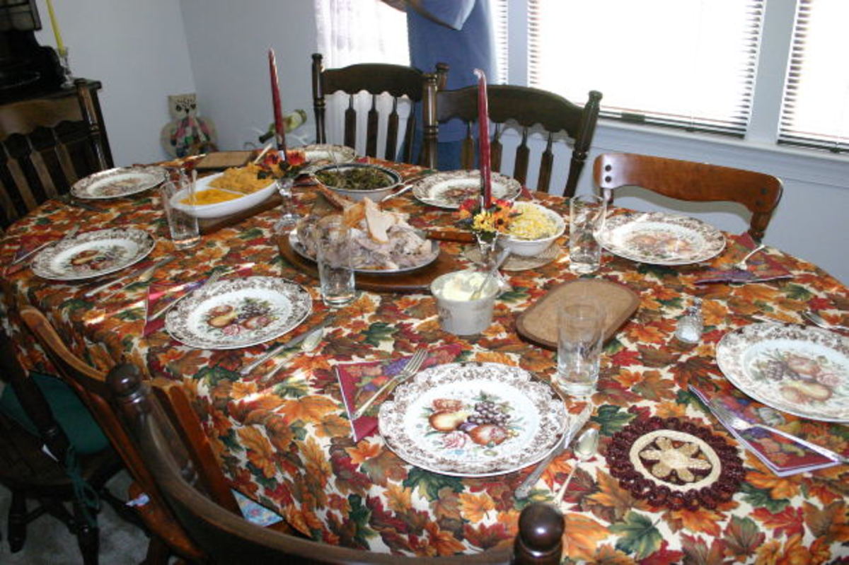 A family dinner table.