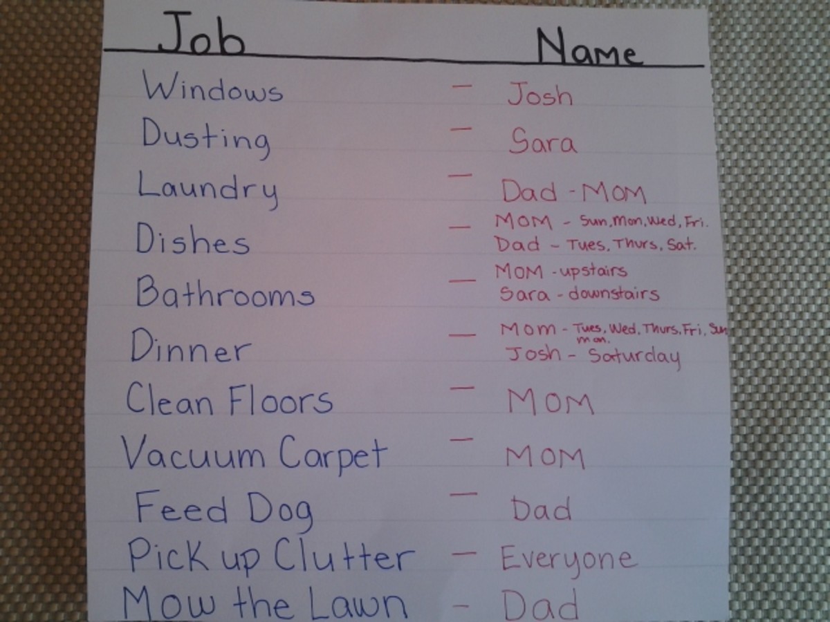 Example Chore List