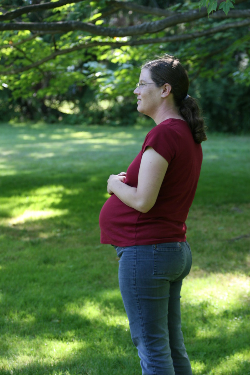Almost ready to deliver! This photo was taken of me when I was in my 39th week of pregnancy with my second son.