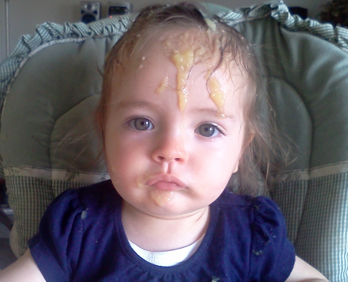 Babies are messy eaters!