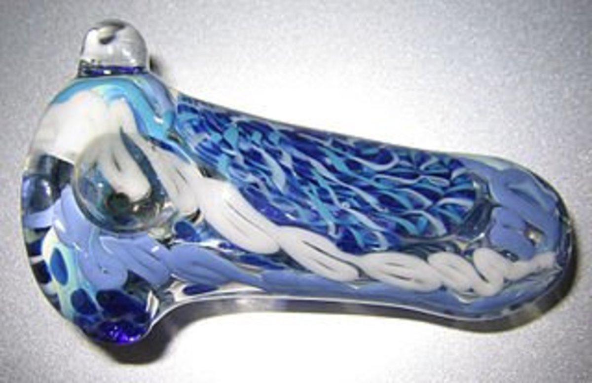Colorful glass pipes are typically used for marijuana, which doesn't turn into a vapor the way meth does. 