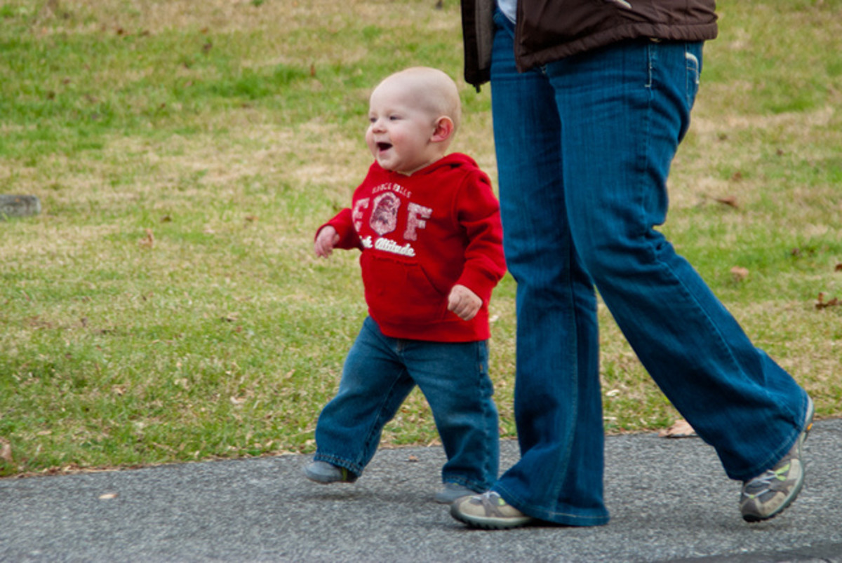 A walk can be a great way to bond with your children for free. 