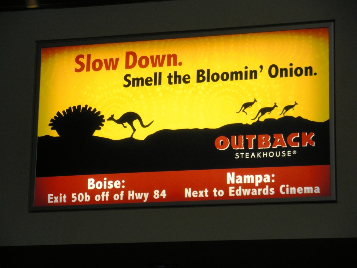There is always something to spot in an airport that will make a great story to tell when you fly home. Australians get a good laugh at the sign at Boise Idaho's airport that says Smell the Bloomin' Onion. Who will you tell your stories to?