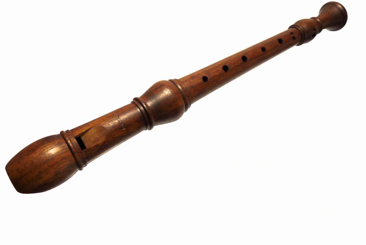 The detail on this beautiful wooden recorder is a work of art