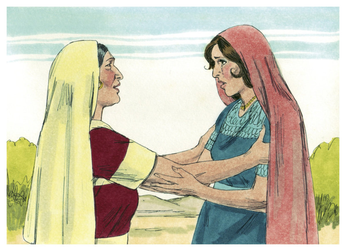 Illustration of mother-in-law and daughter-in-law by Jim Padgett.