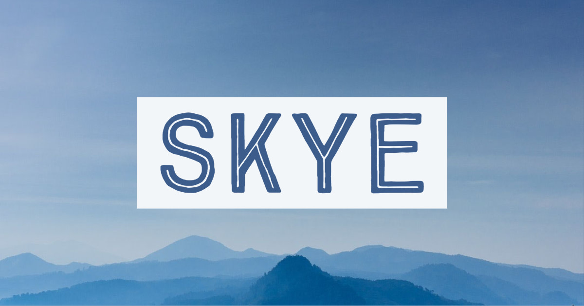 Skye is a popular name associated with the color blue.
