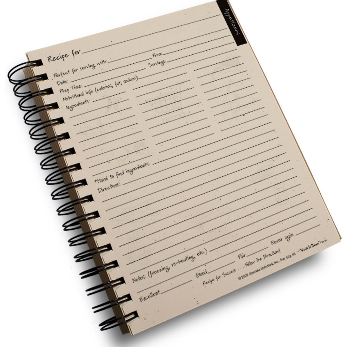 A personalized journal can make taking notes enjoyable and help kids retain cooking lessons.