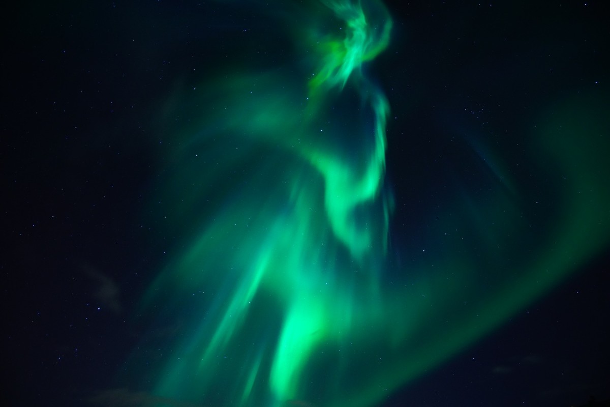 An image of the Northern lights known as the Aurora. 