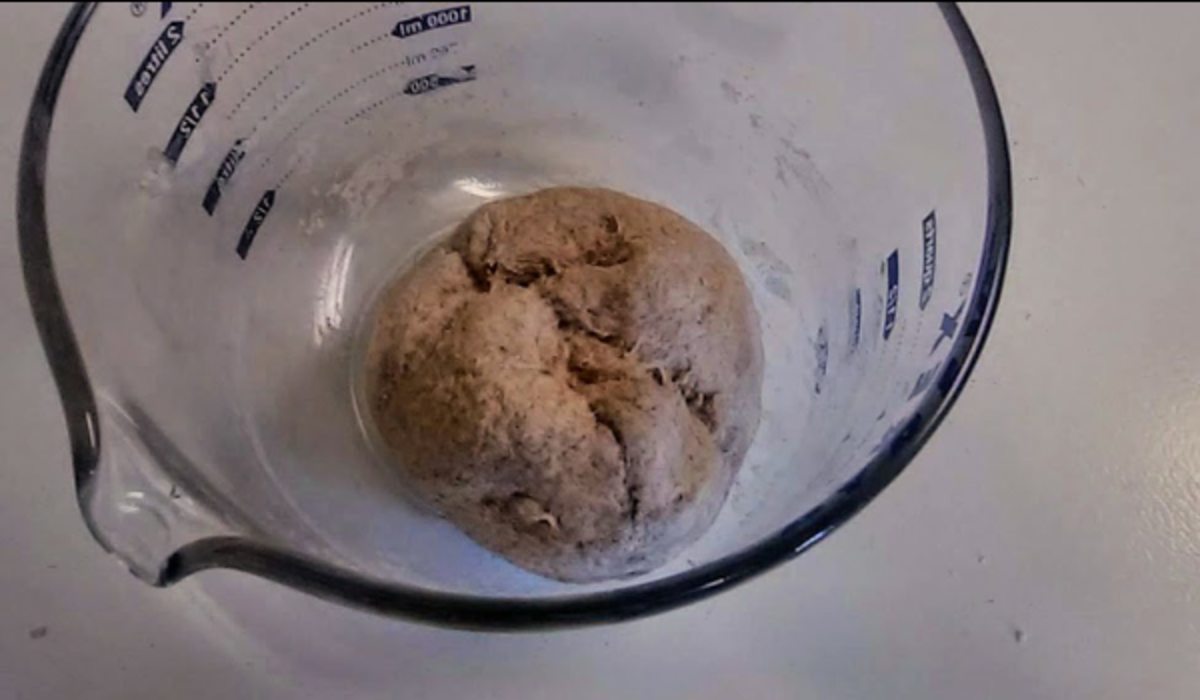 The dough ball is ready now to rest, rise, and roll. (Add a bit of flour or wipe oil into your bowl if you plan on doing a complete rise.)