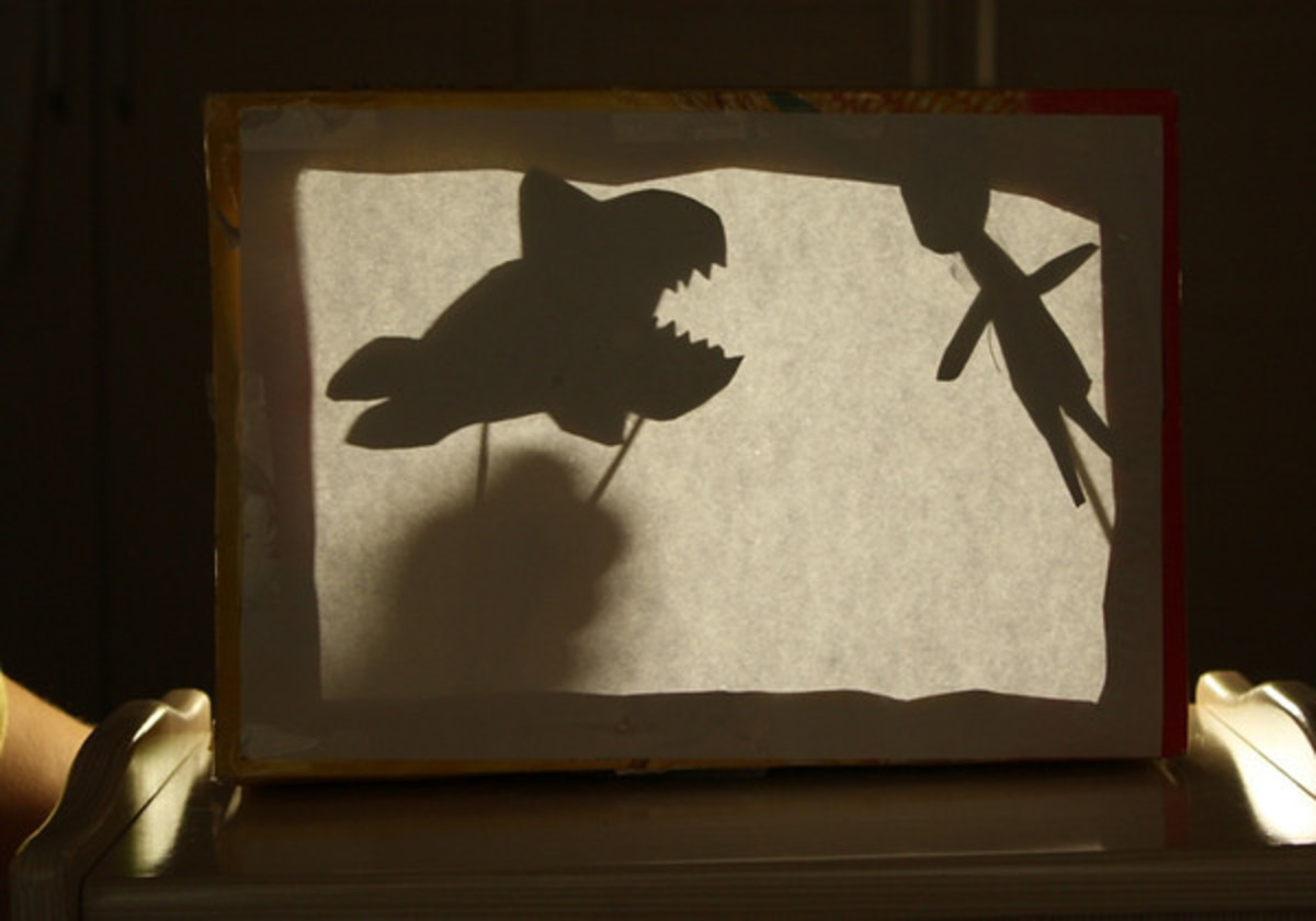 Shadow puppet shows are a fun, creative outlet for kids.