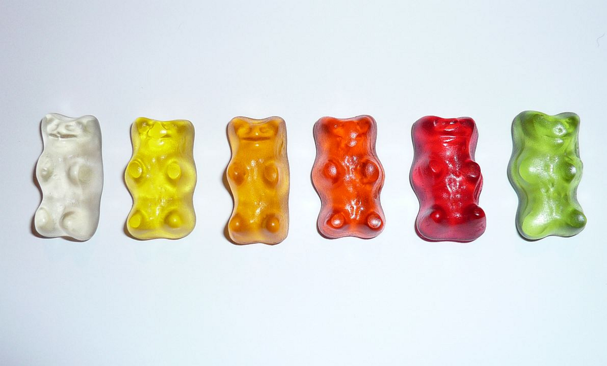 Gummy bears can be used instead of the plastic toy counters as a special treat.