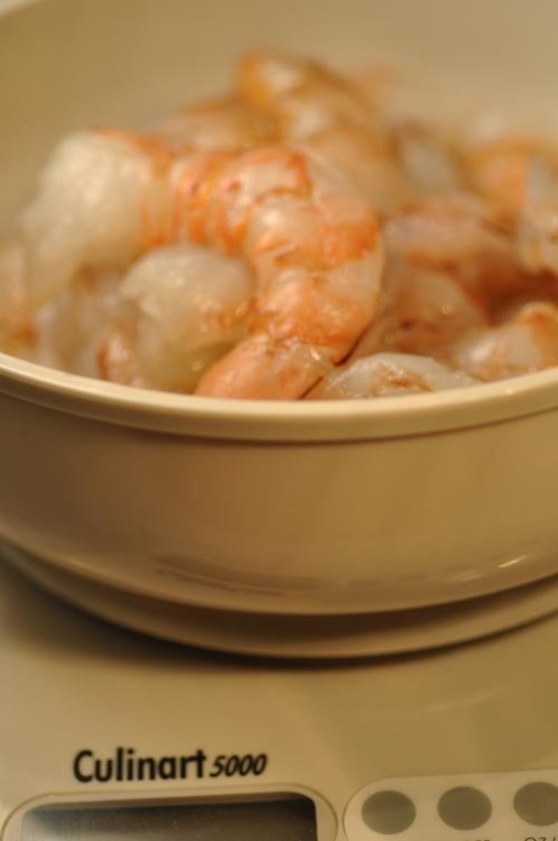 Weight of prawns central to amount of other ingredients.