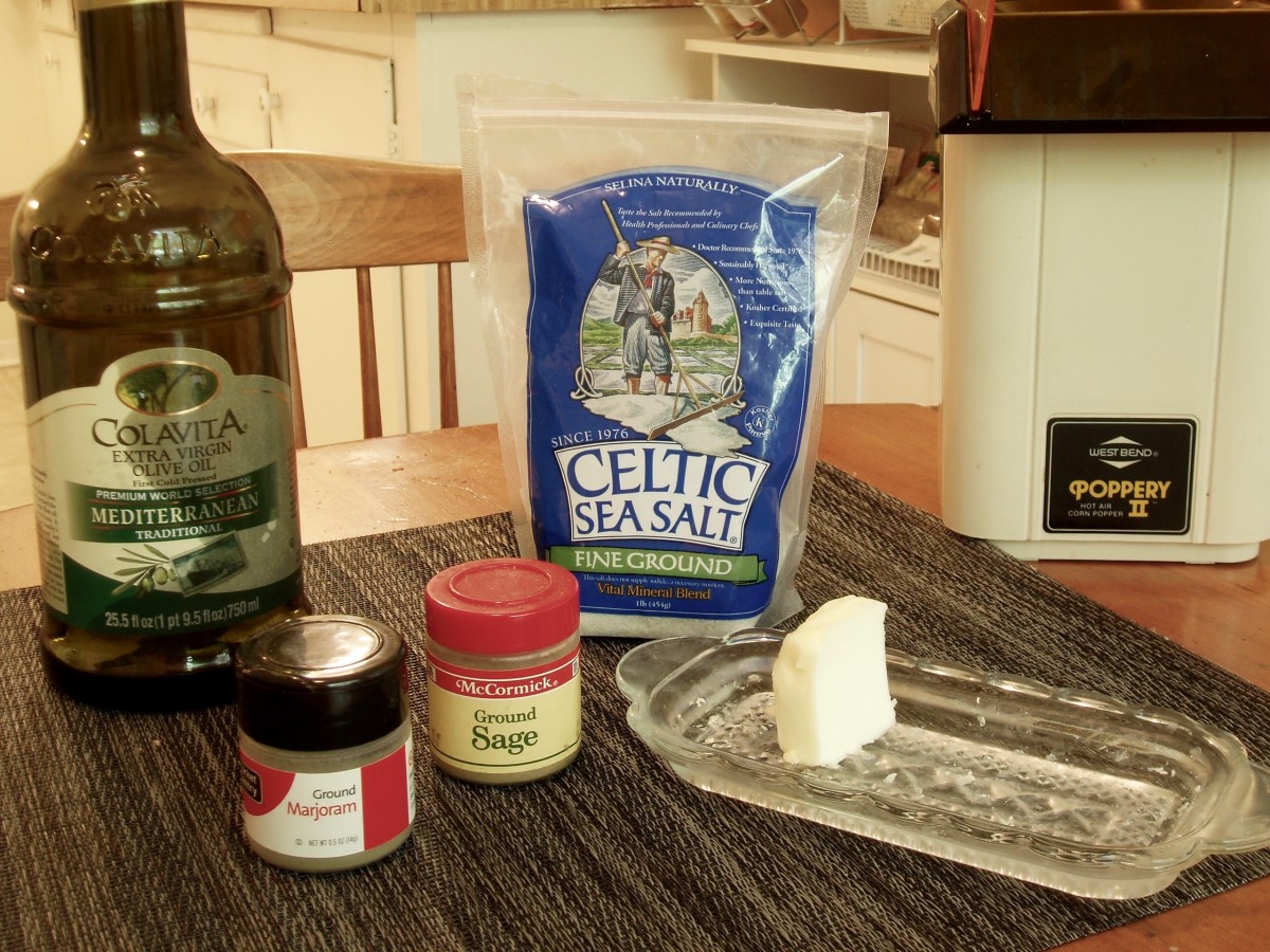 Italian Ingredients: olive oil, butter, sea salt, ground sage or marjoram.