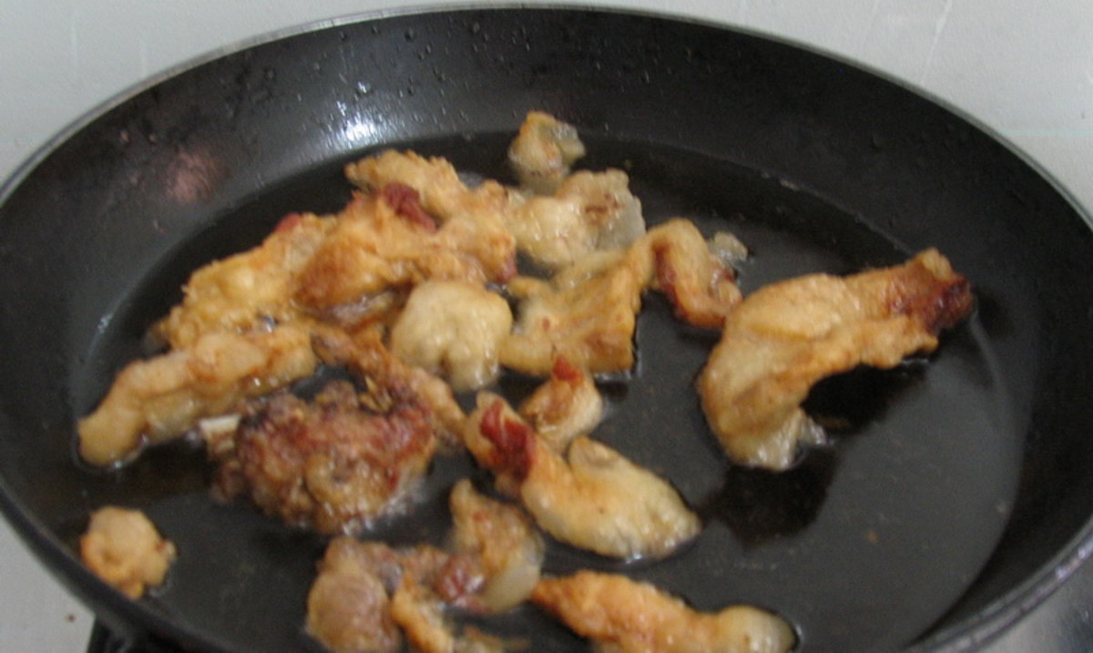 Cooked pork fat